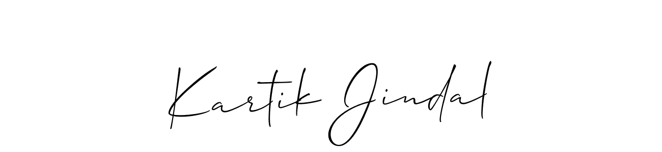 How to Draw Kartik Jindal signature style? Allison_Script is a latest design signature styles for name Kartik Jindal. Kartik Jindal signature style 2 images and pictures png