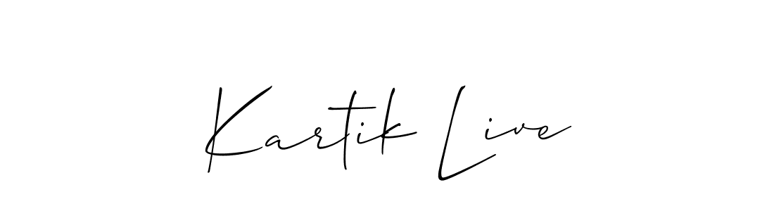 Make a short Kartik Live signature style. Manage your documents anywhere anytime using Allison_Script. Create and add eSignatures, submit forms, share and send files easily. Kartik Live signature style 2 images and pictures png