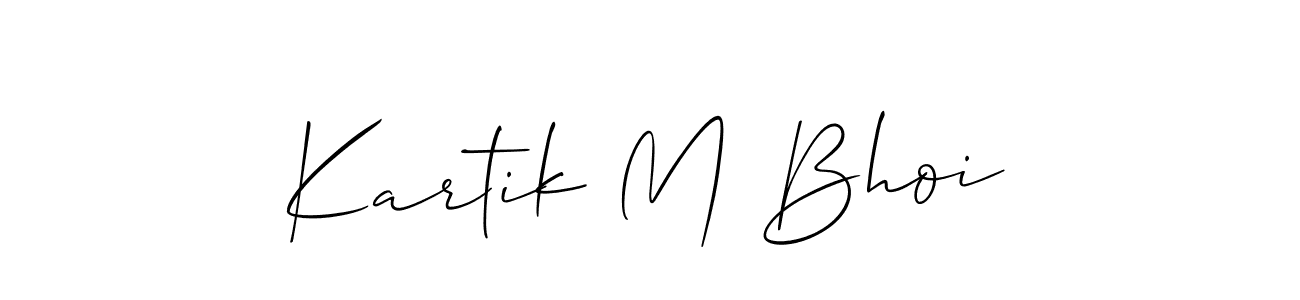 Kartik M Bhoi stylish signature style. Best Handwritten Sign (Allison_Script) for my name. Handwritten Signature Collection Ideas for my name Kartik M Bhoi. Kartik M Bhoi signature style 2 images and pictures png