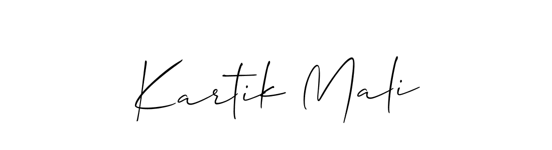 Best and Professional Signature Style for Kartik Mali. Allison_Script Best Signature Style Collection. Kartik Mali signature style 2 images and pictures png