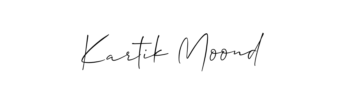 How to Draw Kartik Moond signature style? Allison_Script is a latest design signature styles for name Kartik Moond. Kartik Moond signature style 2 images and pictures png