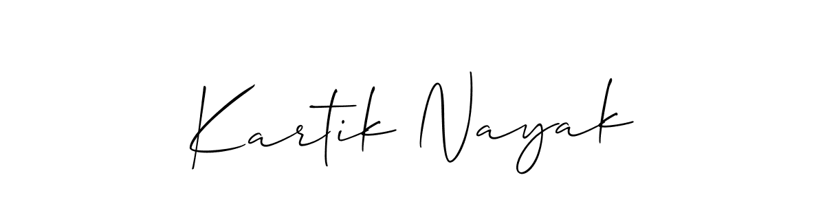 Allison_Script is a professional signature style that is perfect for those who want to add a touch of class to their signature. It is also a great choice for those who want to make their signature more unique. Get Kartik Nayak name to fancy signature for free. Kartik Nayak signature style 2 images and pictures png