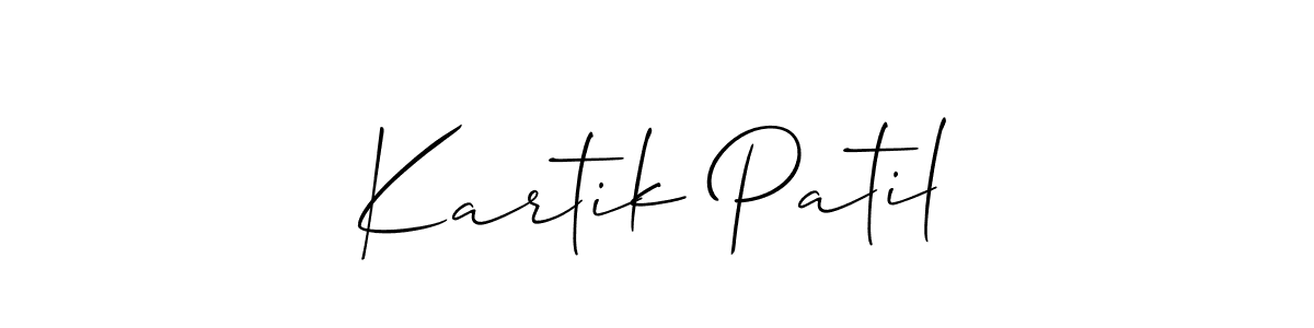 You should practise on your own different ways (Allison_Script) to write your name (Kartik Patil) in signature. don't let someone else do it for you. Kartik Patil signature style 2 images and pictures png