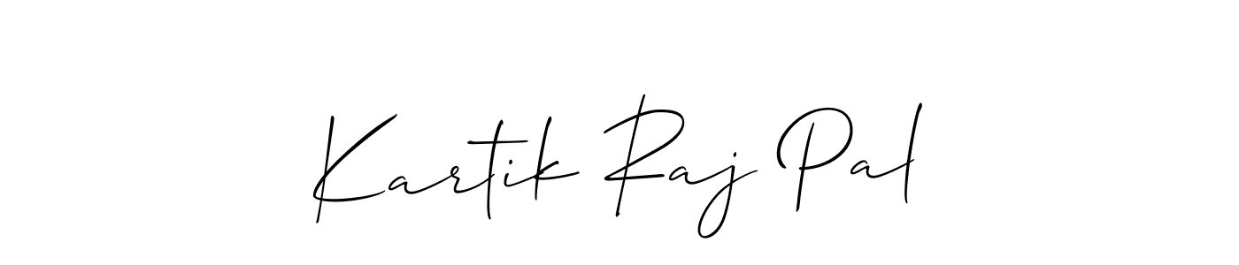 Kartik Raj Pal stylish signature style. Best Handwritten Sign (Allison_Script) for my name. Handwritten Signature Collection Ideas for my name Kartik Raj Pal. Kartik Raj Pal signature style 2 images and pictures png