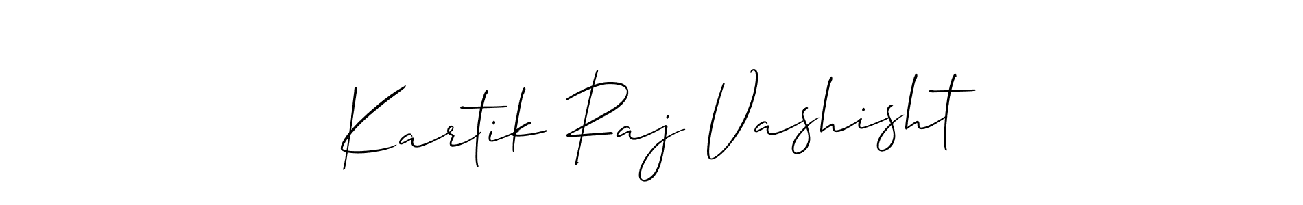 How to make Kartik Raj Vashisht signature? Allison_Script is a professional autograph style. Create handwritten signature for Kartik Raj Vashisht name. Kartik Raj Vashisht signature style 2 images and pictures png