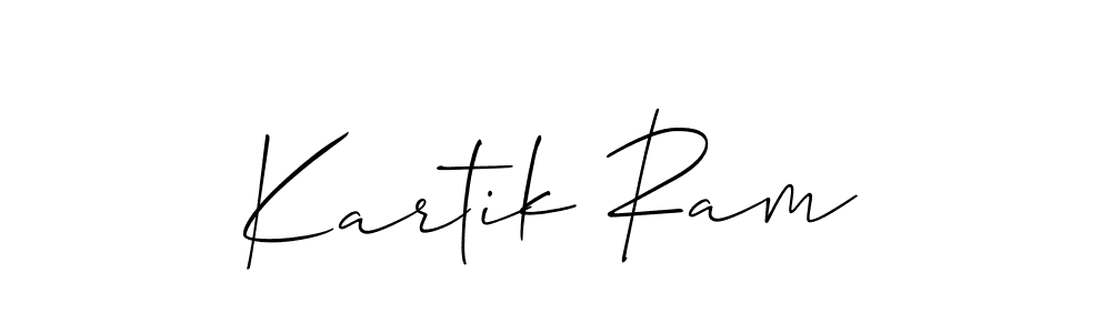 Also we have Kartik Ram name is the best signature style. Create professional handwritten signature collection using Allison_Script autograph style. Kartik Ram signature style 2 images and pictures png