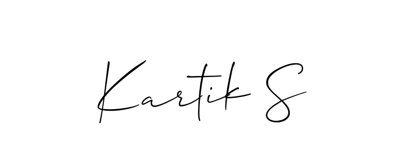 How to Draw Kartik S signature style? Allison_Script is a latest design signature styles for name Kartik S. Kartik S signature style 2 images and pictures png