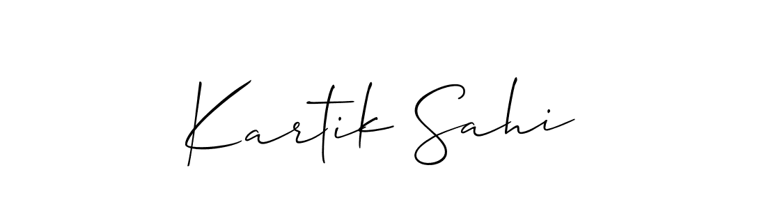 Make a short Kartik Sahi signature style. Manage your documents anywhere anytime using Allison_Script. Create and add eSignatures, submit forms, share and send files easily. Kartik Sahi signature style 2 images and pictures png
