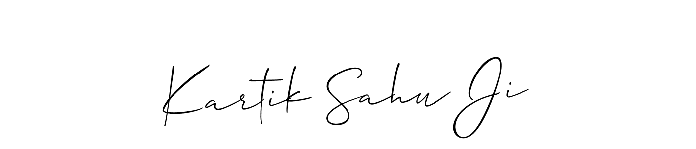 Make a short Kartik Sahu Ji signature style. Manage your documents anywhere anytime using Allison_Script. Create and add eSignatures, submit forms, share and send files easily. Kartik Sahu Ji signature style 2 images and pictures png