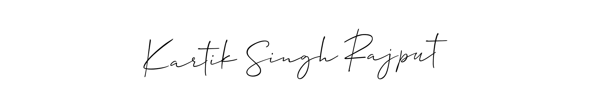 Create a beautiful signature design for name Kartik Singh Rajput. With this signature (Allison_Script) fonts, you can make a handwritten signature for free. Kartik Singh Rajput signature style 2 images and pictures png