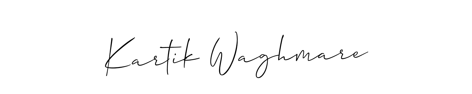 How to make Kartik Waghmare name signature. Use Allison_Script style for creating short signs online. This is the latest handwritten sign. Kartik Waghmare signature style 2 images and pictures png