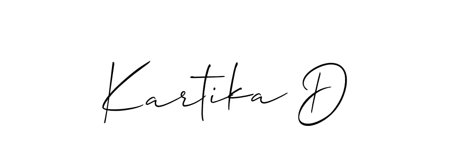 if you are searching for the best signature style for your name Kartika D. so please give up your signature search. here we have designed multiple signature styles  using Allison_Script. Kartika D signature style 2 images and pictures png