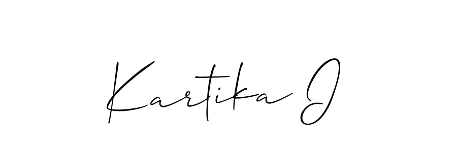 Also You can easily find your signature by using the search form. We will create Kartika I name handwritten signature images for you free of cost using Allison_Script sign style. Kartika I signature style 2 images and pictures png