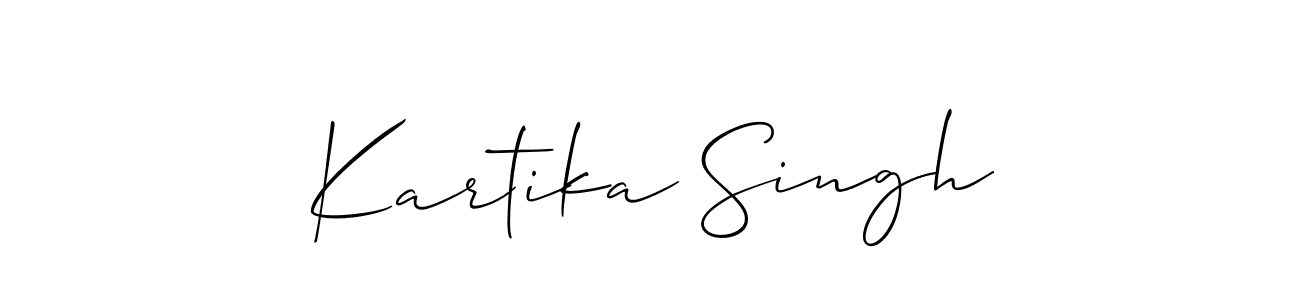 Make a short Kartika Singh signature style. Manage your documents anywhere anytime using Allison_Script. Create and add eSignatures, submit forms, share and send files easily. Kartika Singh signature style 2 images and pictures png