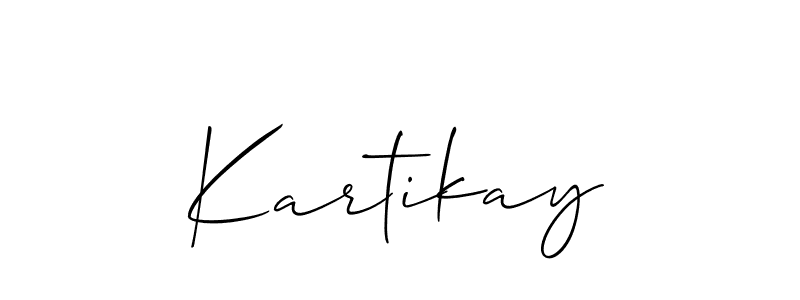 The best way (Allison_Script) to make a short signature is to pick only two or three words in your name. The name Kartikay include a total of six letters. For converting this name. Kartikay signature style 2 images and pictures png