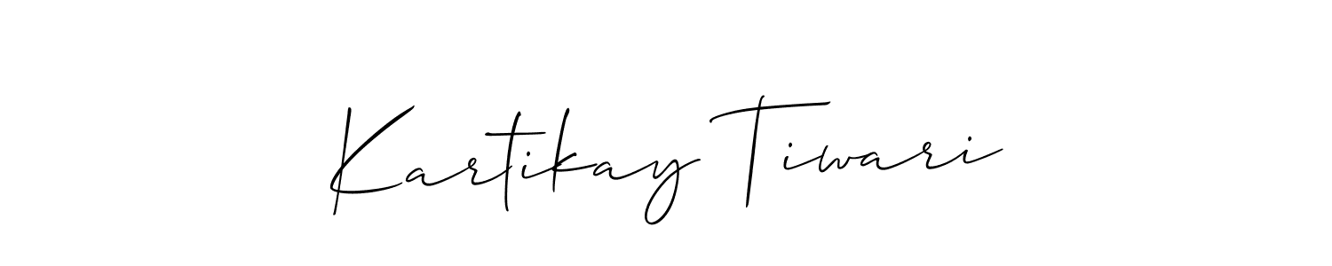 Use a signature maker to create a handwritten signature online. With this signature software, you can design (Allison_Script) your own signature for name Kartikay Tiwari. Kartikay Tiwari signature style 2 images and pictures png