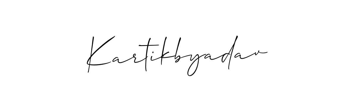 It looks lik you need a new signature style for name Kartikbyadav. Design unique handwritten (Allison_Script) signature with our free signature maker in just a few clicks. Kartikbyadav signature style 2 images and pictures png