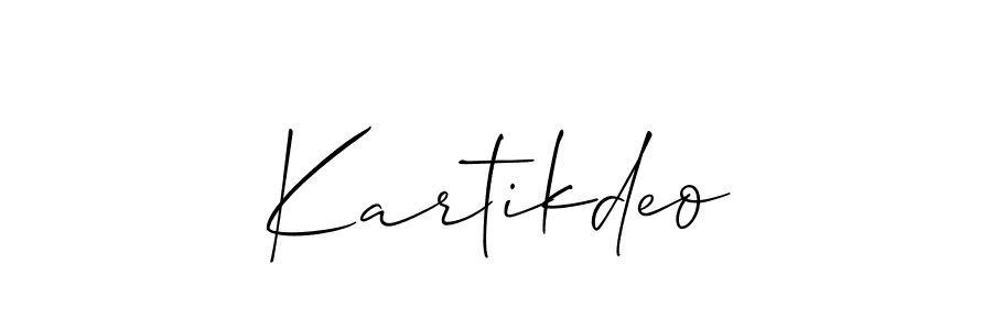 The best way (Allison_Script) to make a short signature is to pick only two or three words in your name. The name Kartikdeo include a total of six letters. For converting this name. Kartikdeo signature style 2 images and pictures png