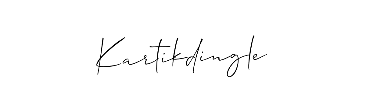 Best and Professional Signature Style for Kartikdingle. Allison_Script Best Signature Style Collection. Kartikdingle signature style 2 images and pictures png