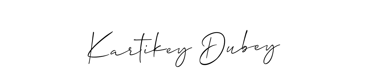 Create a beautiful signature design for name Kartikey Dubey. With this signature (Allison_Script) fonts, you can make a handwritten signature for free. Kartikey Dubey signature style 2 images and pictures png