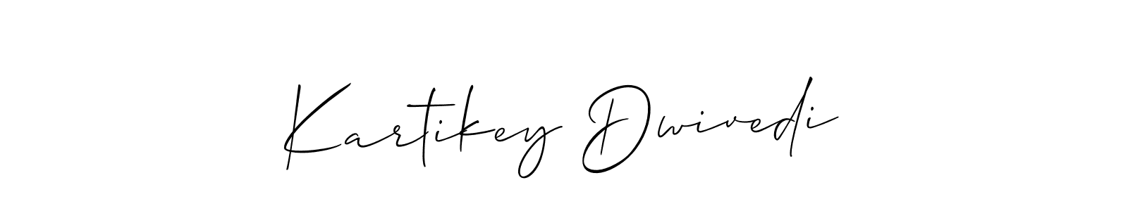 Design your own signature with our free online signature maker. With this signature software, you can create a handwritten (Allison_Script) signature for name Kartikey Dwivedi. Kartikey Dwivedi signature style 2 images and pictures png