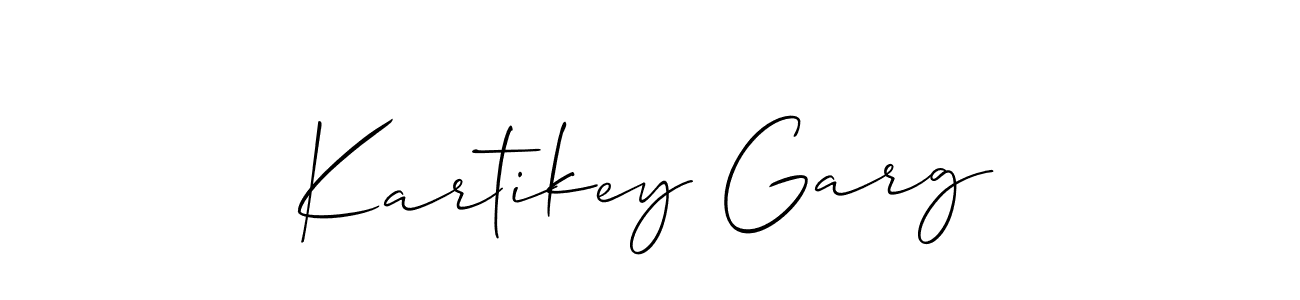 Also You can easily find your signature by using the search form. We will create Kartikey Garg name handwritten signature images for you free of cost using Allison_Script sign style. Kartikey Garg signature style 2 images and pictures png