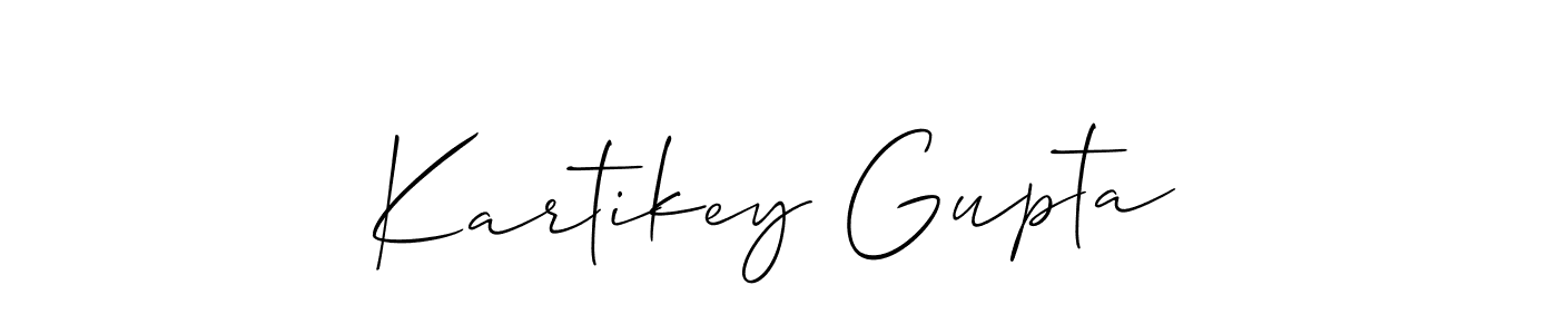 Create a beautiful signature design for name Kartikey Gupta. With this signature (Allison_Script) fonts, you can make a handwritten signature for free. Kartikey Gupta signature style 2 images and pictures png