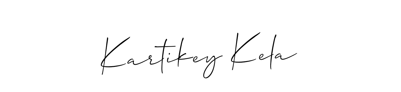 The best way (Allison_Script) to make a short signature is to pick only two or three words in your name. The name Kartikey Kela include a total of six letters. For converting this name. Kartikey Kela signature style 2 images and pictures png
