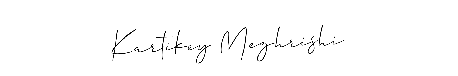 if you are searching for the best signature style for your name Kartikey Meghrishi. so please give up your signature search. here we have designed multiple signature styles  using Allison_Script. Kartikey Meghrishi signature style 2 images and pictures png