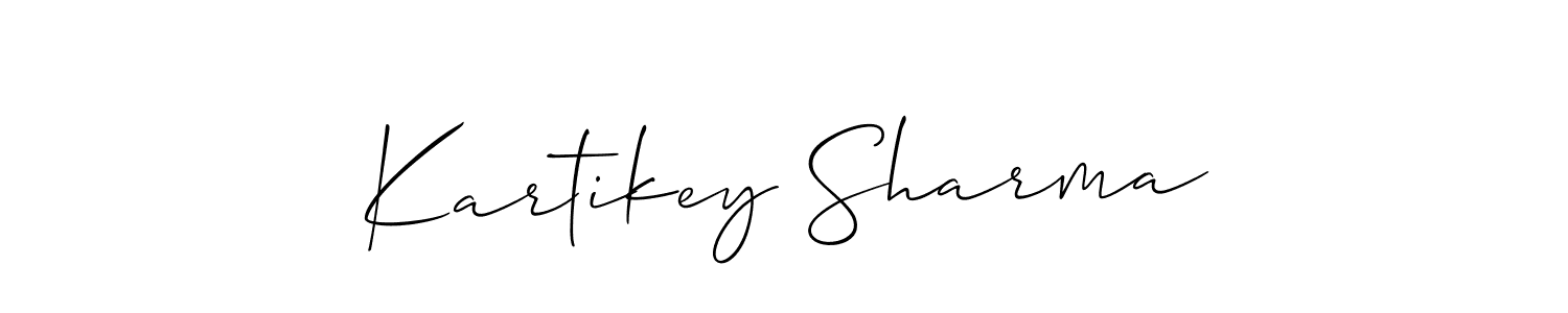You should practise on your own different ways (Allison_Script) to write your name (Kartikey Sharma) in signature. don't let someone else do it for you. Kartikey Sharma signature style 2 images and pictures png