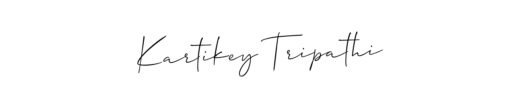 Also we have Kartikey Tripathi name is the best signature style. Create professional handwritten signature collection using Allison_Script autograph style. Kartikey Tripathi signature style 2 images and pictures png