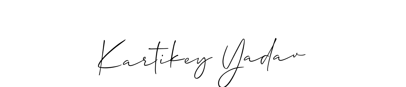 How to Draw Kartikey Yadav signature style? Allison_Script is a latest design signature styles for name Kartikey Yadav. Kartikey Yadav signature style 2 images and pictures png