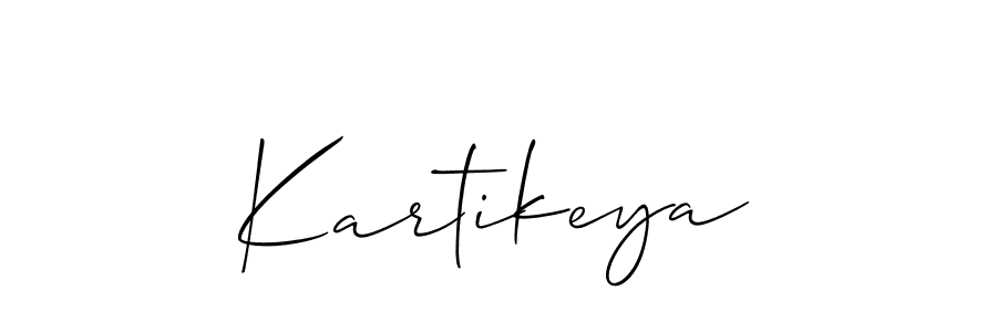 Make a beautiful signature design for name Kartikeya. With this signature (Allison_Script) style, you can create a handwritten signature for free. Kartikeya signature style 2 images and pictures png