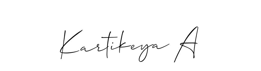 Make a beautiful signature design for name Kartikeya A. Use this online signature maker to create a handwritten signature for free. Kartikeya A signature style 2 images and pictures png