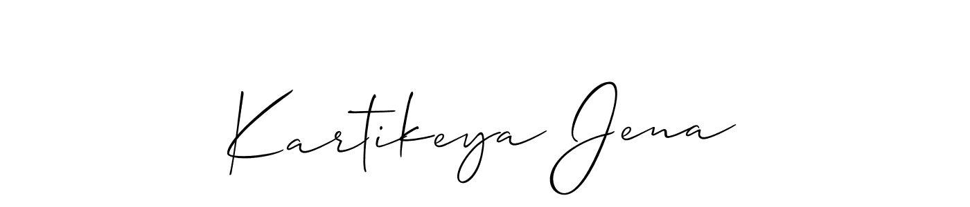 Make a beautiful signature design for name Kartikeya Jena. With this signature (Allison_Script) style, you can create a handwritten signature for free. Kartikeya Jena signature style 2 images and pictures png