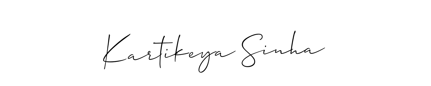 Make a beautiful signature design for name Kartikeya Sinha. With this signature (Allison_Script) style, you can create a handwritten signature for free. Kartikeya Sinha signature style 2 images and pictures png