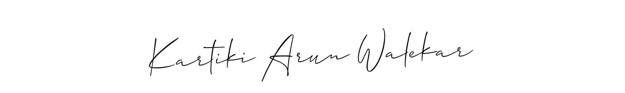 Design your own signature with our free online signature maker. With this signature software, you can create a handwritten (Allison_Script) signature for name Kartiki Arun Walekar. Kartiki Arun Walekar signature style 2 images and pictures png