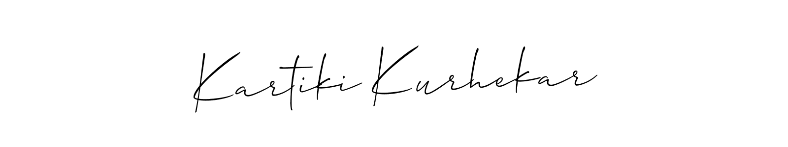 Make a beautiful signature design for name Kartiki Kurhekar. With this signature (Allison_Script) style, you can create a handwritten signature for free. Kartiki Kurhekar signature style 2 images and pictures png