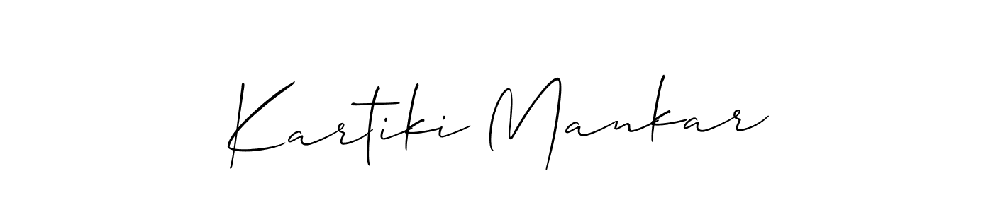 if you are searching for the best signature style for your name Kartiki Mankar. so please give up your signature search. here we have designed multiple signature styles  using Allison_Script. Kartiki Mankar signature style 2 images and pictures png