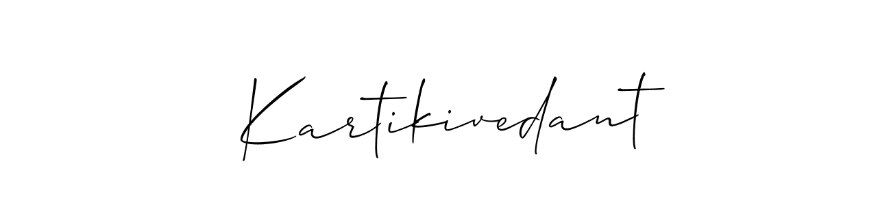 Allison_Script is a professional signature style that is perfect for those who want to add a touch of class to their signature. It is also a great choice for those who want to make their signature more unique. Get Kartikivedant name to fancy signature for free. Kartikivedant signature style 2 images and pictures png