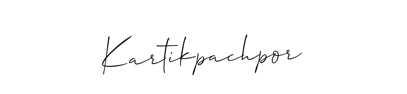 You should practise on your own different ways (Allison_Script) to write your name (Kartikpachpor) in signature. don't let someone else do it for you. Kartikpachpor signature style 2 images and pictures png