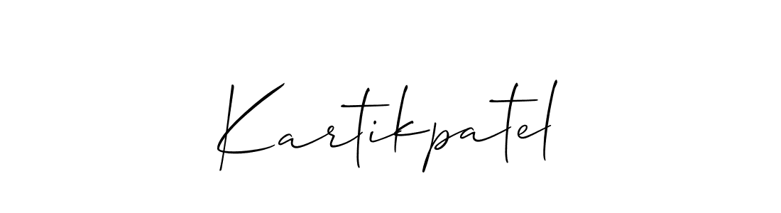 Make a short Kartikpatel signature style. Manage your documents anywhere anytime using Allison_Script. Create and add eSignatures, submit forms, share and send files easily. Kartikpatel signature style 2 images and pictures png