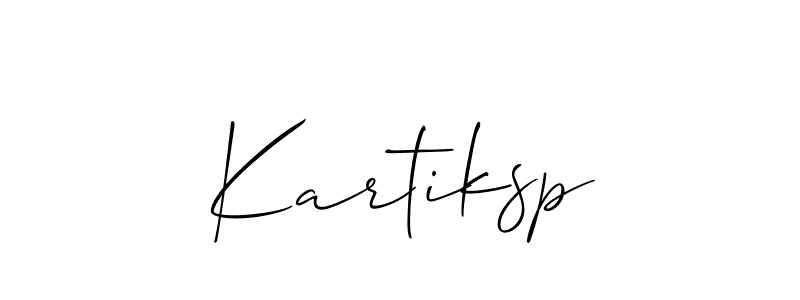 You should practise on your own different ways (Allison_Script) to write your name (Kartiksp) in signature. don't let someone else do it for you. Kartiksp signature style 2 images and pictures png