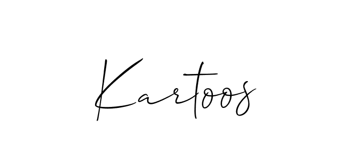 Create a beautiful signature design for name Kartoos. With this signature (Allison_Script) fonts, you can make a handwritten signature for free. Kartoos signature style 2 images and pictures png