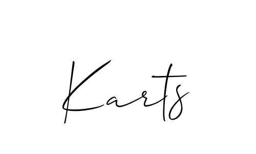 Also we have Karts name is the best signature style. Create professional handwritten signature collection using Allison_Script autograph style. Karts signature style 2 images and pictures png