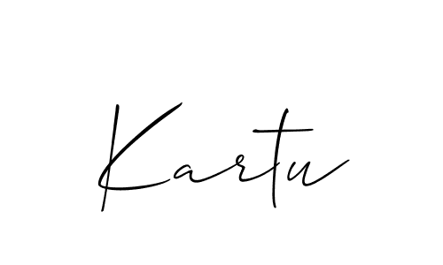 if you are searching for the best signature style for your name Kartu. so please give up your signature search. here we have designed multiple signature styles  using Allison_Script. Kartu signature style 2 images and pictures png