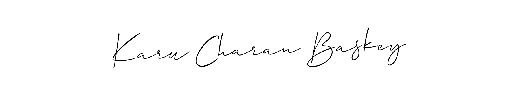 It looks lik you need a new signature style for name Karu Charan Baskey. Design unique handwritten (Allison_Script) signature with our free signature maker in just a few clicks. Karu Charan Baskey signature style 2 images and pictures png