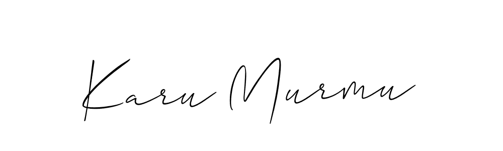 You should practise on your own different ways (Allison_Script) to write your name (Karu Murmu) in signature. don't let someone else do it for you. Karu Murmu signature style 2 images and pictures png