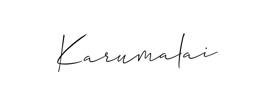 You should practise on your own different ways (Allison_Script) to write your name (Karumalai) in signature. don't let someone else do it for you. Karumalai signature style 2 images and pictures png