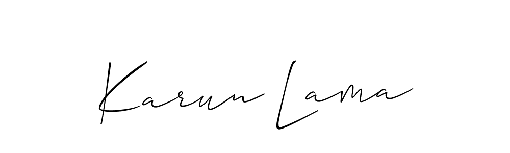 Check out images of Autograph of Karun Lama name. Actor Karun Lama Signature Style. Allison_Script is a professional sign style online. Karun Lama signature style 2 images and pictures png
